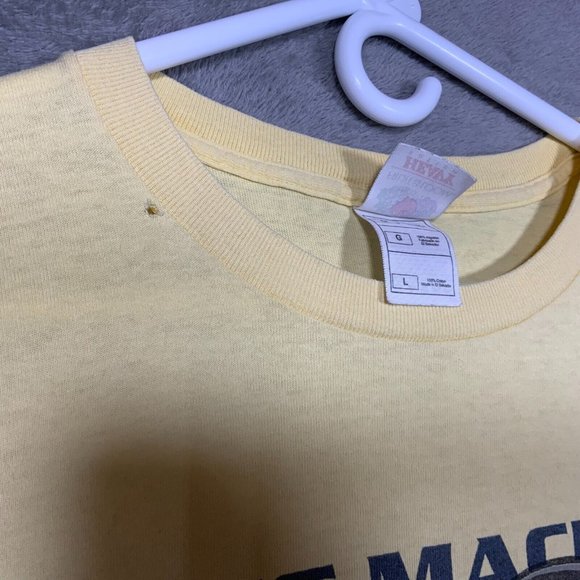 Vintage Gus Macker Shirt Mens Large Gusbuster Basketball Retro Yellow Faded 90s - Picture 7 of 12